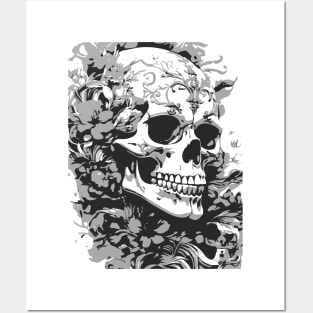 intricate skull Posters and Art